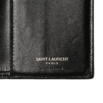 Saint Laurent Calfskin Techno Credit Card Wallet Black 6 of 7