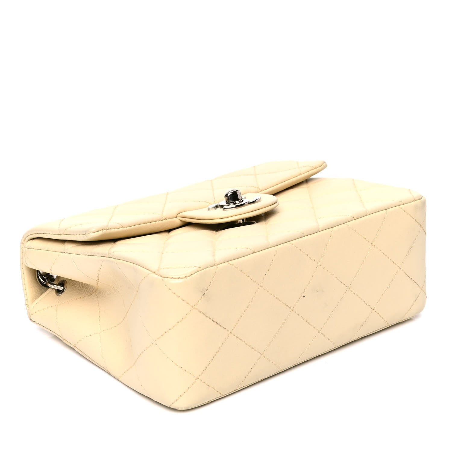 Chanel Lambskin Quilted Mini Square Flap Beige 3 of 5