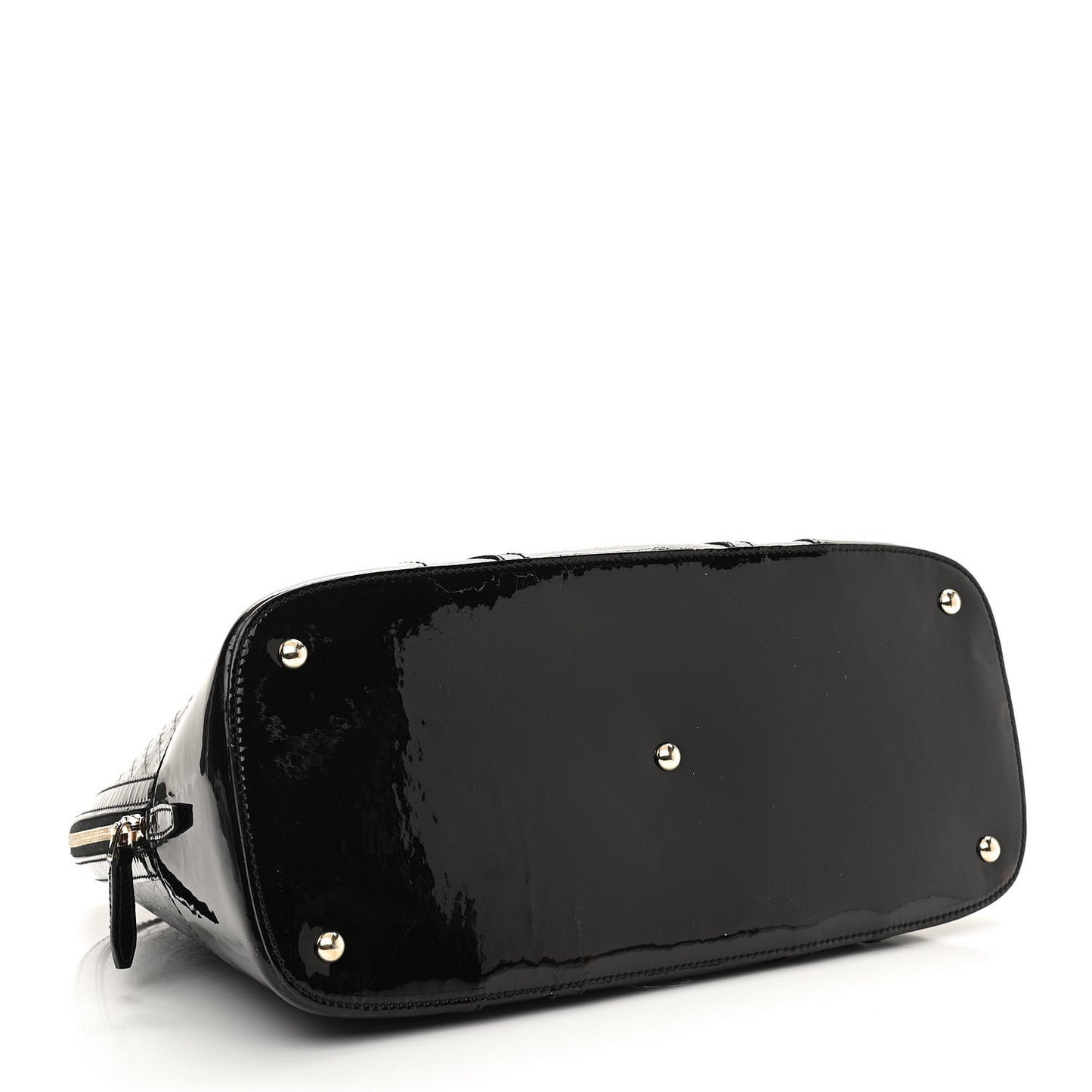 Patent Microguccissima Large Nice Top Handle Dome Bag Black