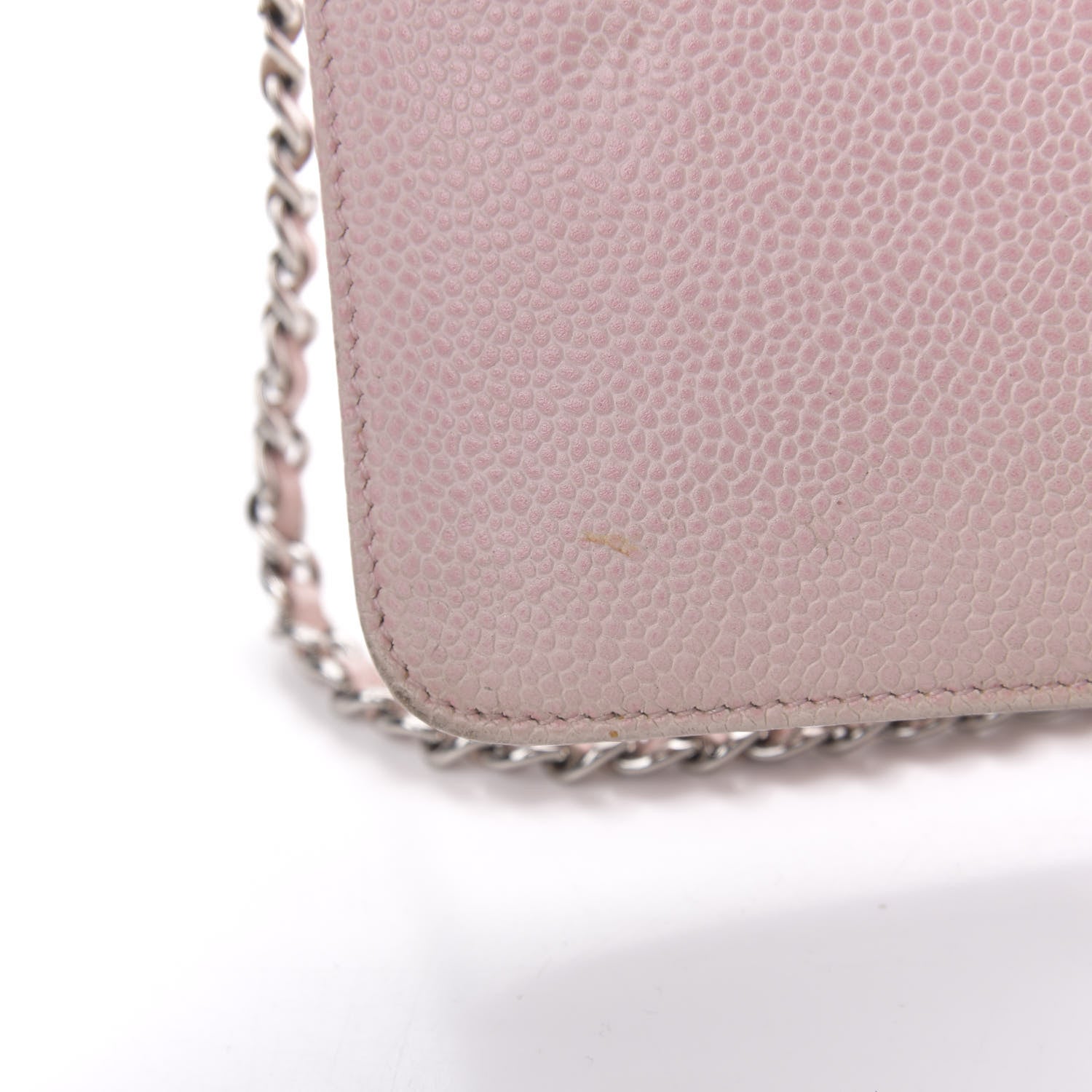Chanel Caviar Timeless CC Wallet On Chain WOC Pink 10 of 14
