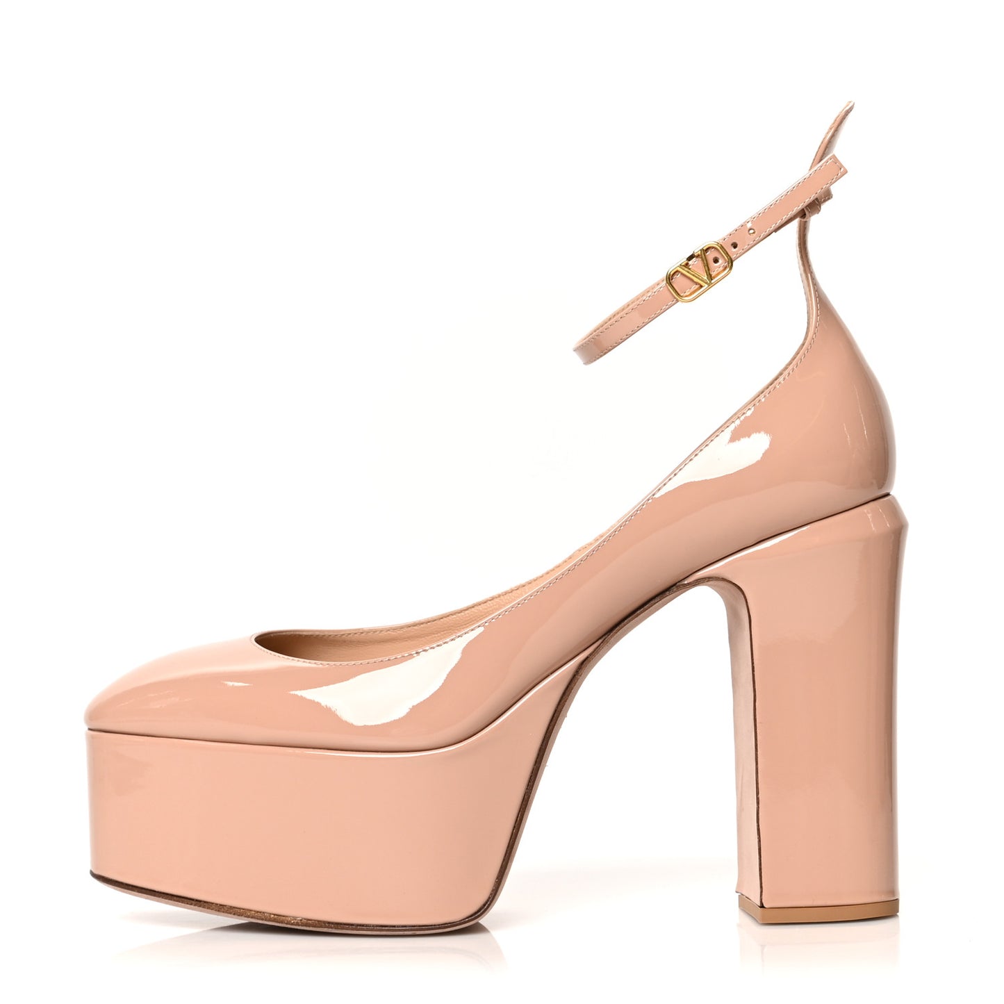 Patent Tan-Go 50/120mm Platform Pumps 40.5 Rose Cannelle