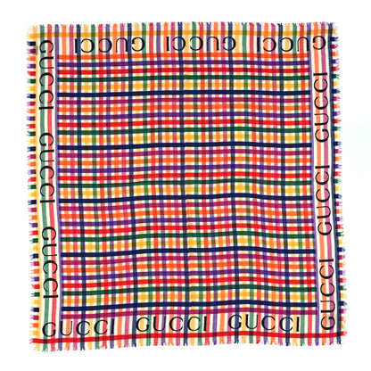 Gucci Wool Plaid Allcolors Shawl Ivory Multicolor 1 of 4