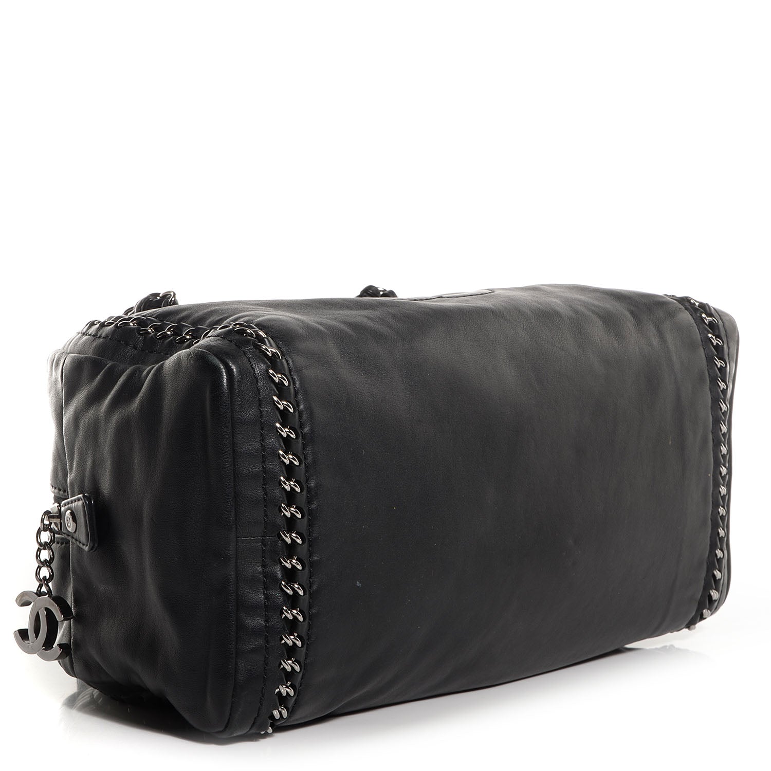 Chanel Smooth Calfskin Luxe Ligne Medium Bowler Black 4 of 7
