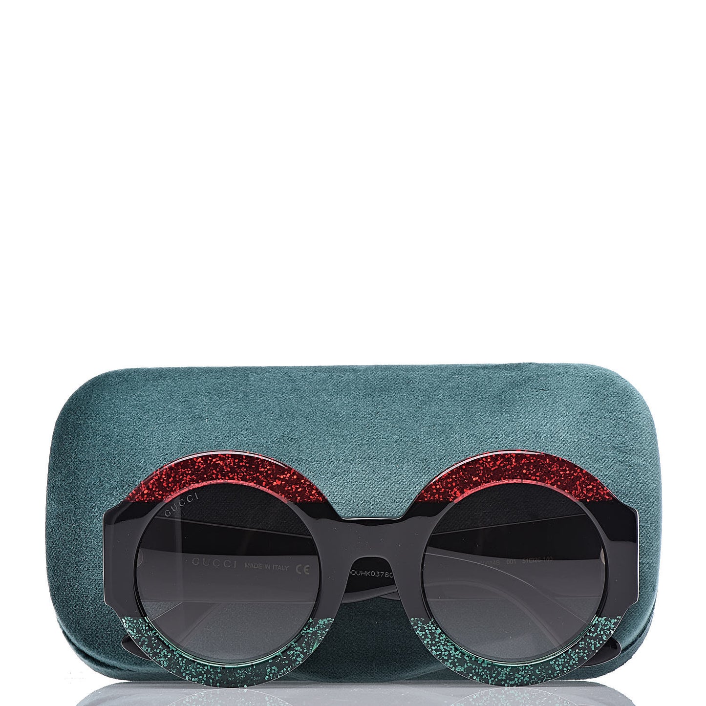 Acetate Round GG0084S Sunglasses Black Red Green