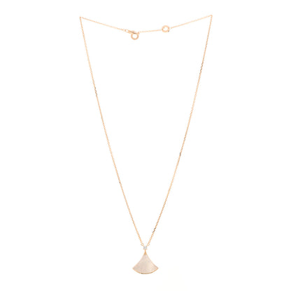 Bulgari 18K Rose Gold Diamond Mother of Pearl Divas' Dream Pendant Necklace 3 of 4