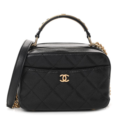 Chanel Caviar Quilted Mini Carry Around Bowling Bag Black 1 of 12