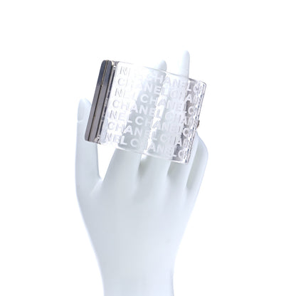 Chanel Metal Resin Logo Cuff Transparent 2 of 6