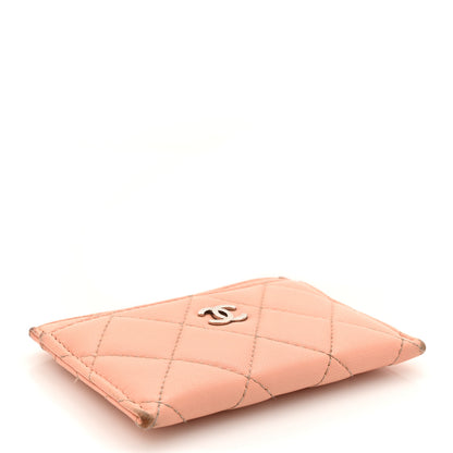 Chanel Lambskin Quilted Card Holder Light Pink 4 of 11