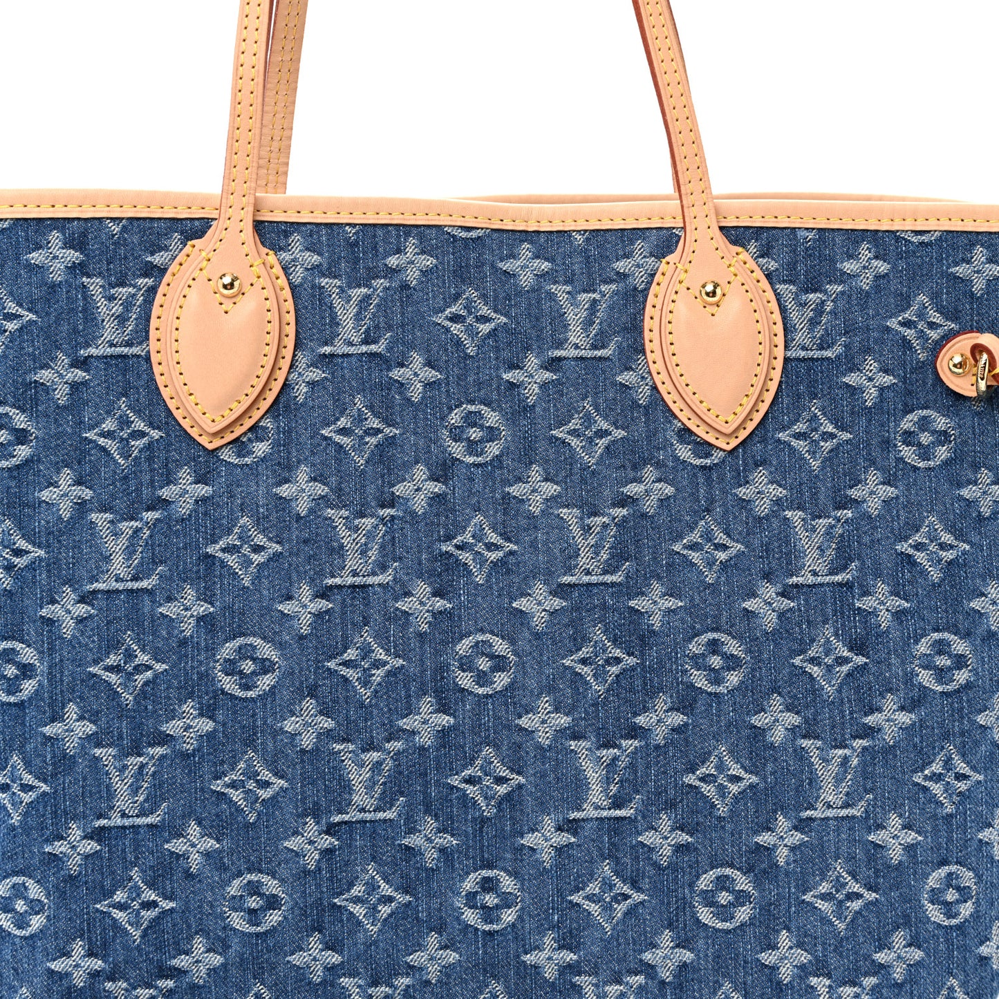 Monogram Denim Neo Neverfull MM Blue