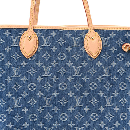 Louis Vuitton Monogram Denim Neo Neverfull MM Blue 7 of 9