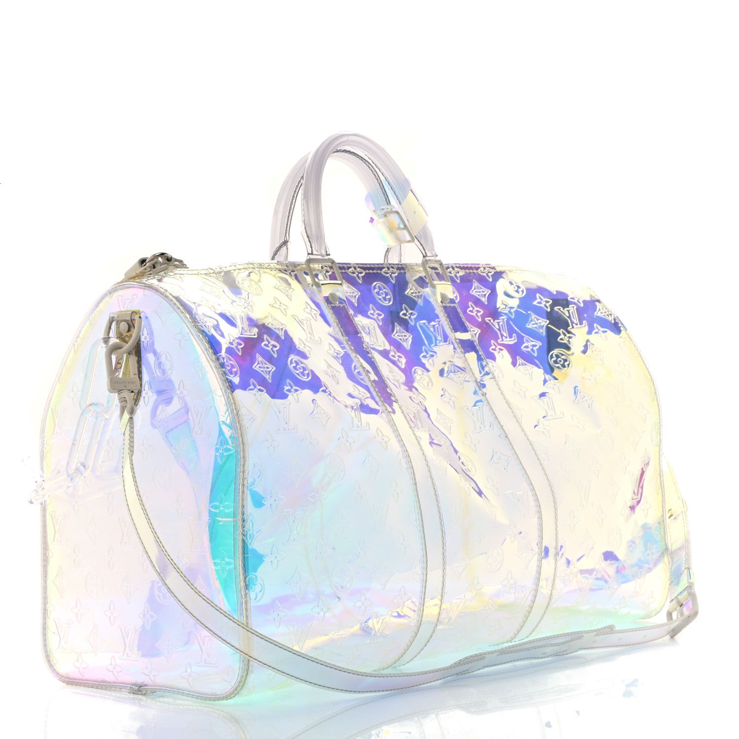 Louis Vuitton PVC Monogram Keepall Bandouliere 50 Iridescent Prism 3 of 10