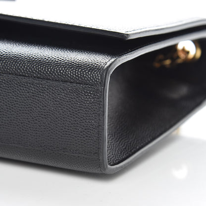 Saint Laurent Grain De Poudre Medium Classic Monogram Kate Satchel Black 13 of 14