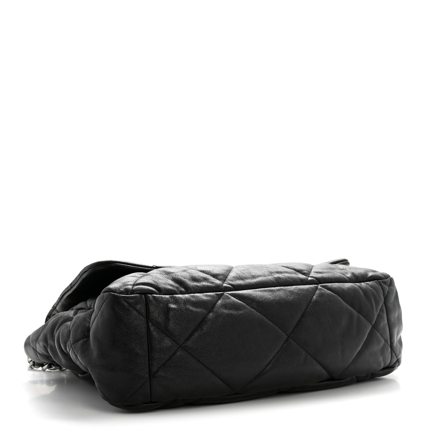 Goatskin Quilted Maxi Chanel 19 Flap Black