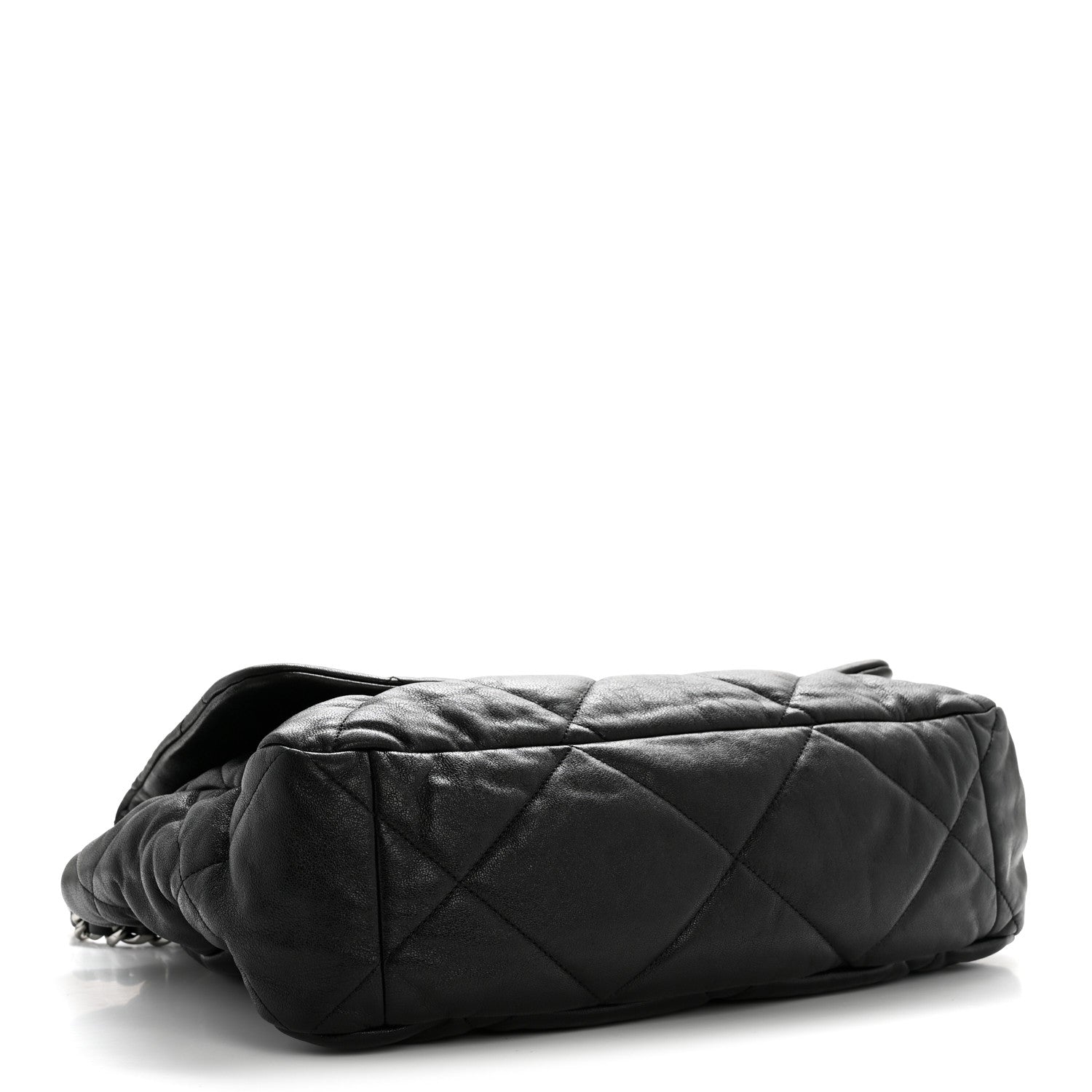Chanel Goatskin Quilted Maxi Chanel 19 Flap Black 4 of 12