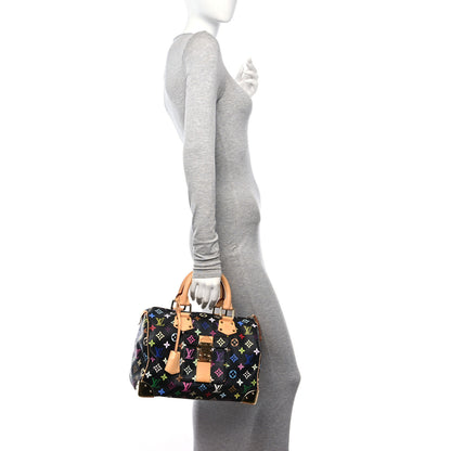Louis Vuitton Monogram Multicolor Speedy 30 Black 2 of 10