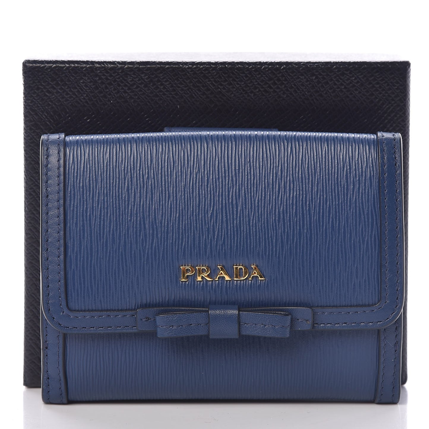 Vitello Move Bow Compact Wallet Bleuette