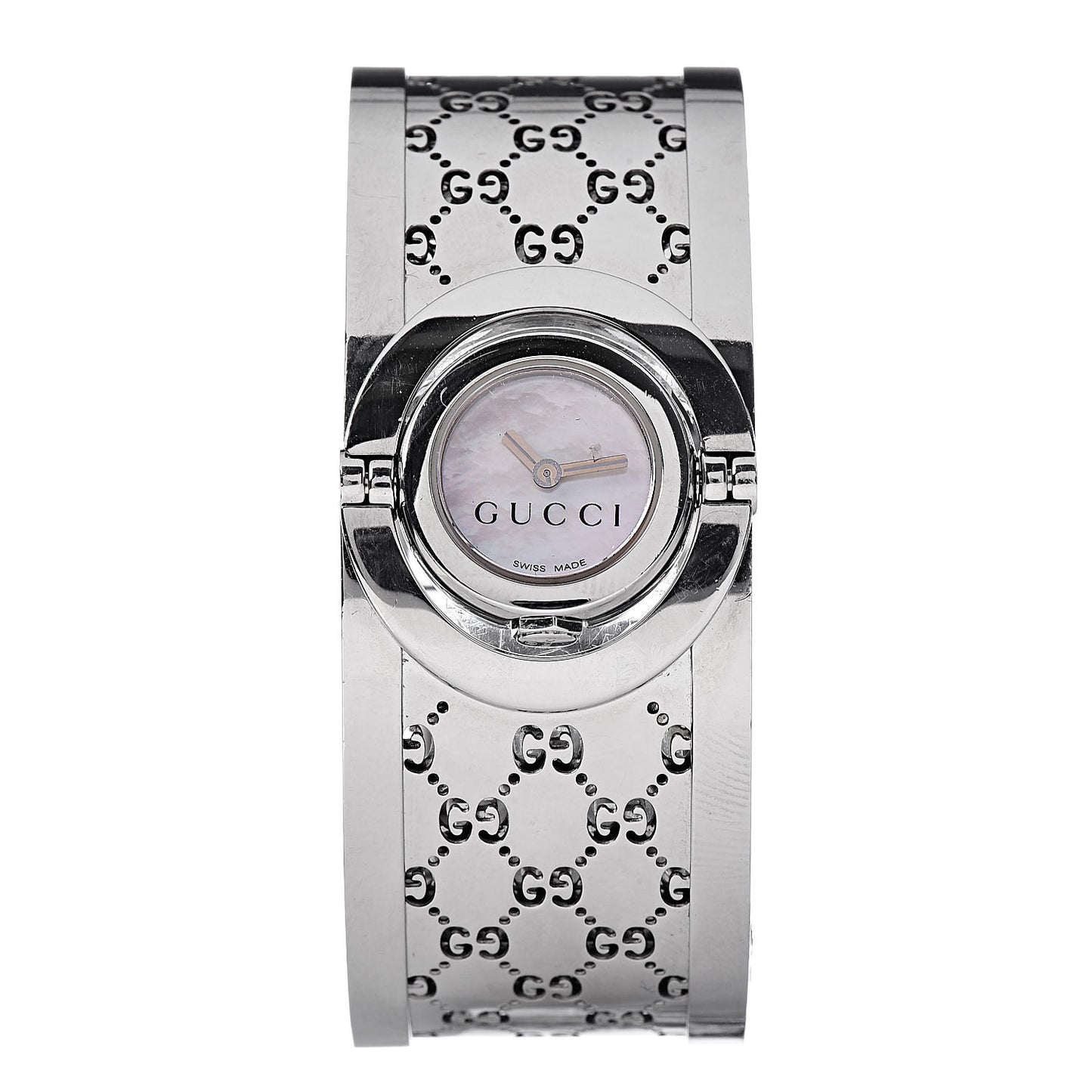 Stainless Steel Mother of Pearl 23mm Twirl Quartz Watch