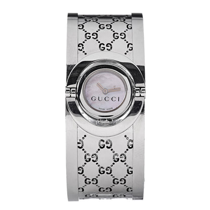 Gucci Stainless Steel Mother of Pearl 23mm Twirl Quartz Watch 1 of 5