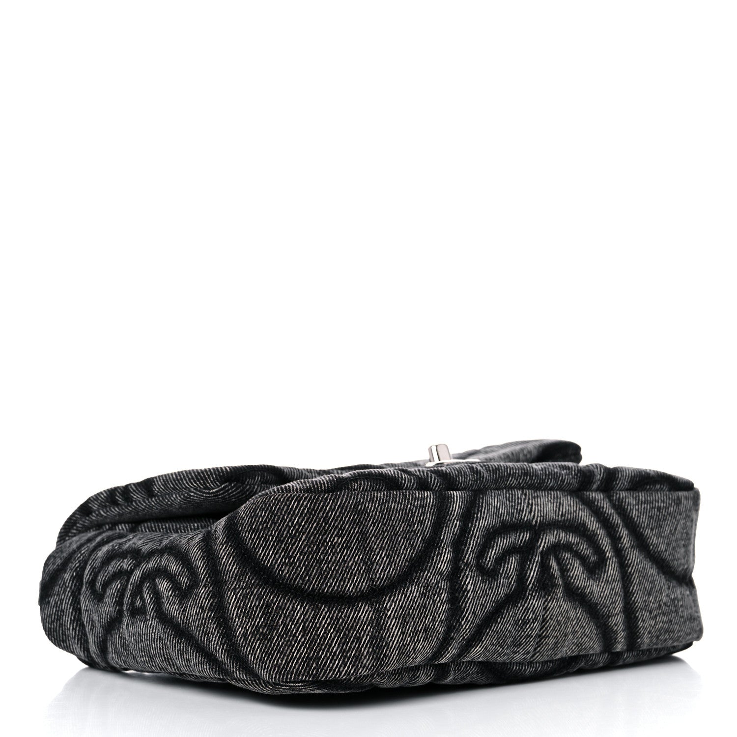Chanel Denim Embossed CC Logo Print Mini Single Flap Black 4 of 10