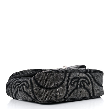 Chanel Denim Embossed CC Logo Print Mini Single Flap Black 4 of 10