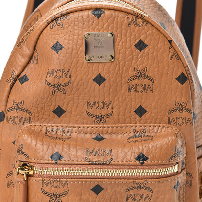 MCM Visetos Side Stud Mini Stark Backpack Cognac 7 of 11