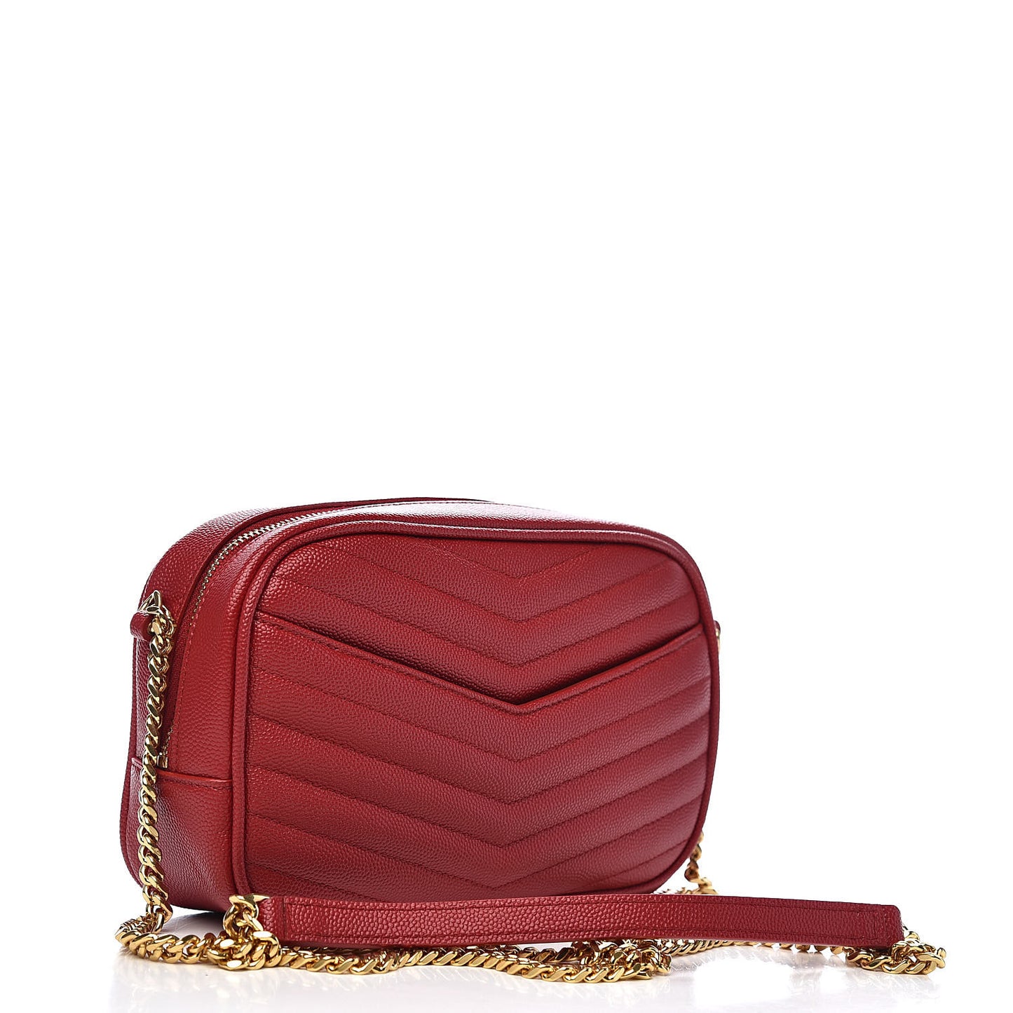 Grain De Poudre Matelasse Monogram Mini Lou Camera Bag Eros Red