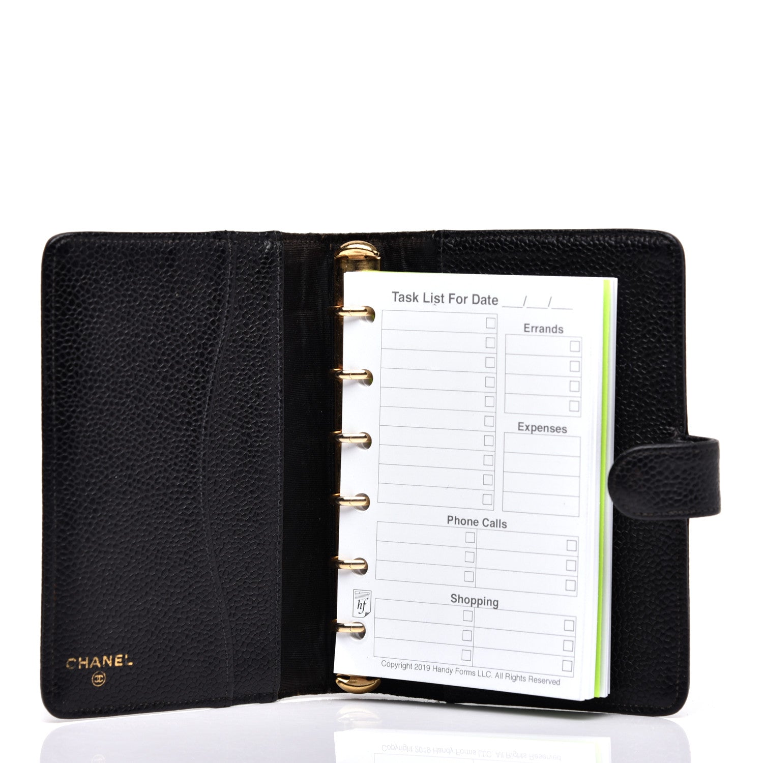 Chanel Caviar CC Small Ring Agenda Planner Black 5 of 14