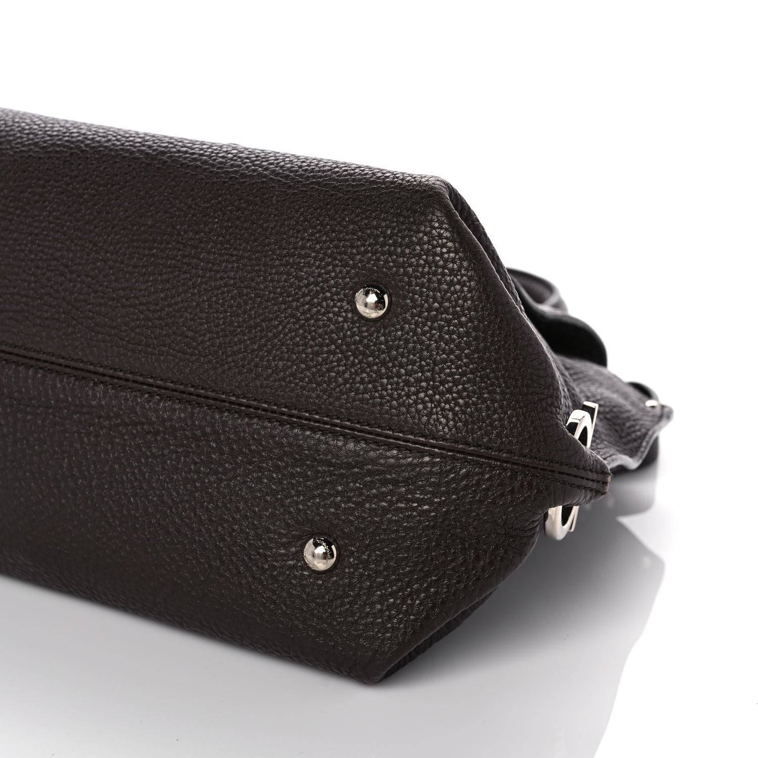 Salvatore Ferragamo Calfskin Sofia Shoulder Bag Brown 10 of 11