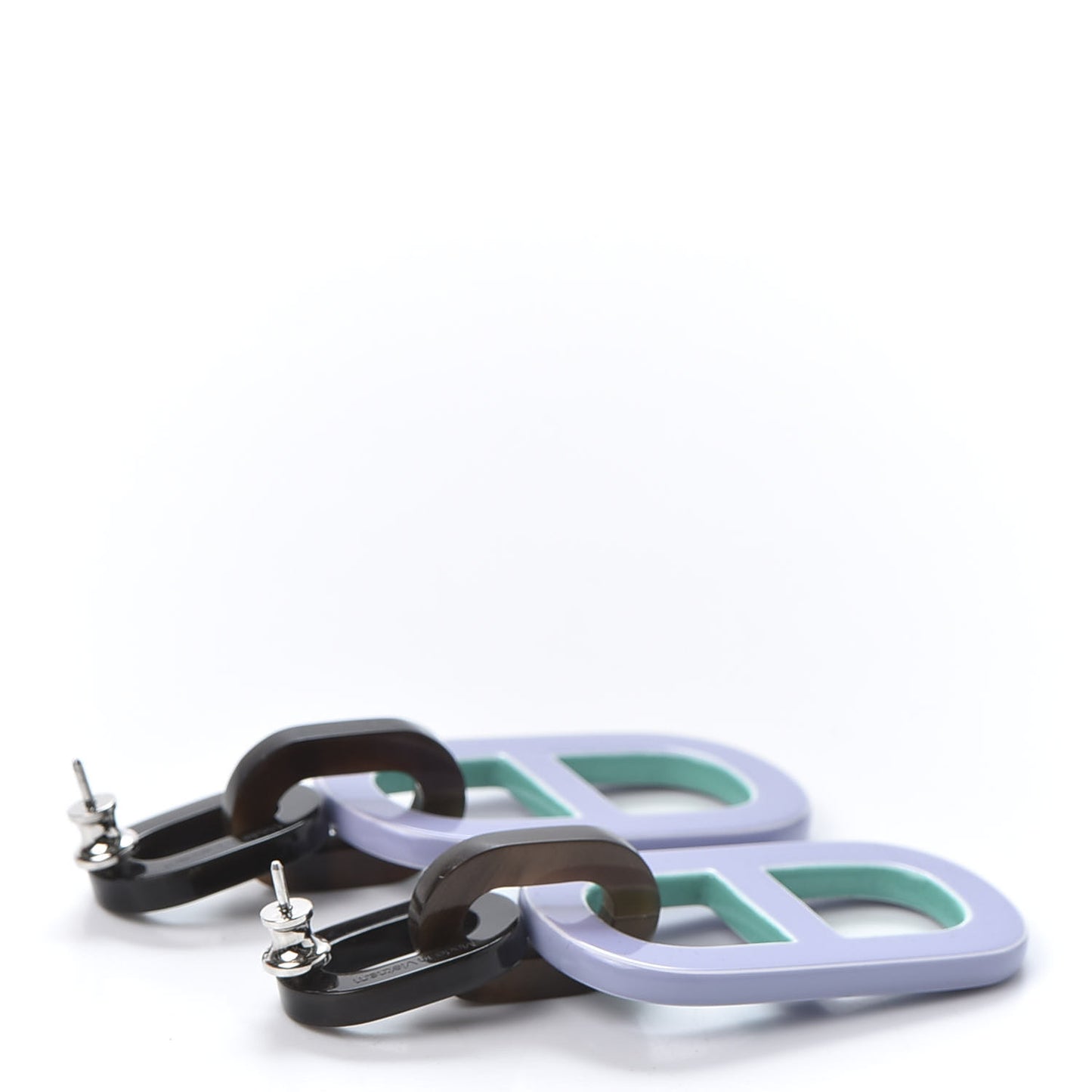 Buffalo Horn Chaine D'Ancre Earrings Multicolor