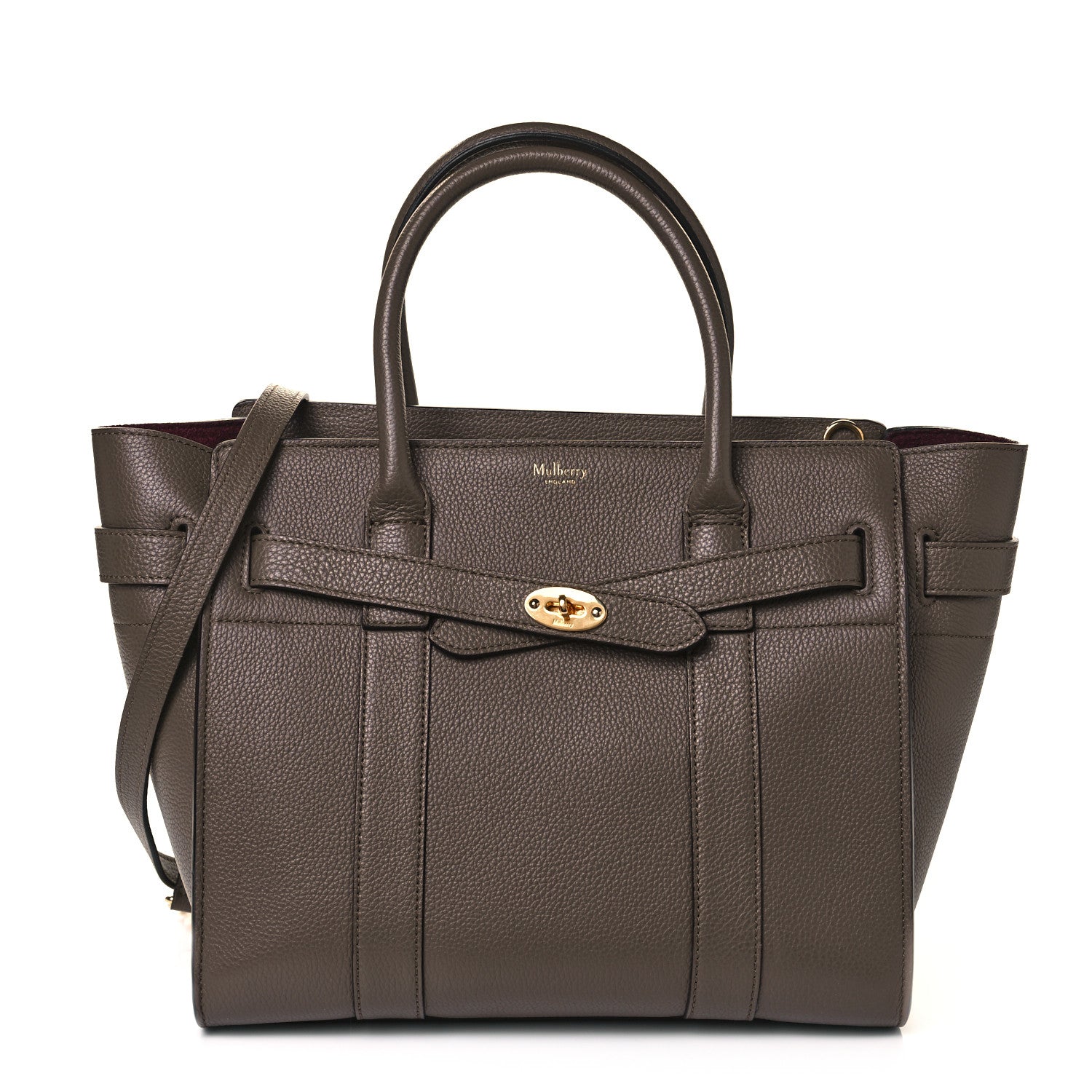 Mulberry Classic Grain Small Bayswater Zip Tote Clay 1 of 8
