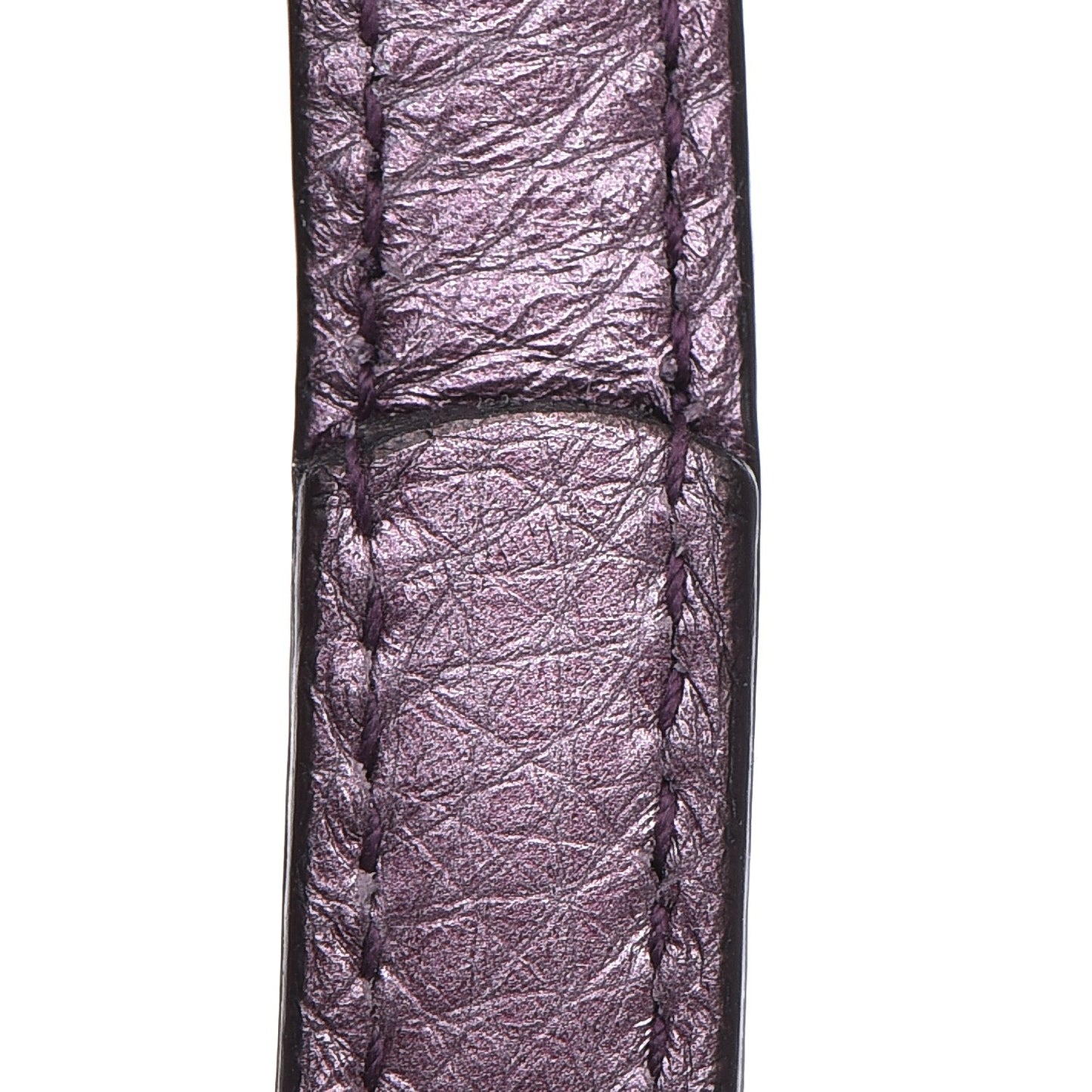 Metallic Pebbled Calfskin Small Soho Shoulder Bag Purple