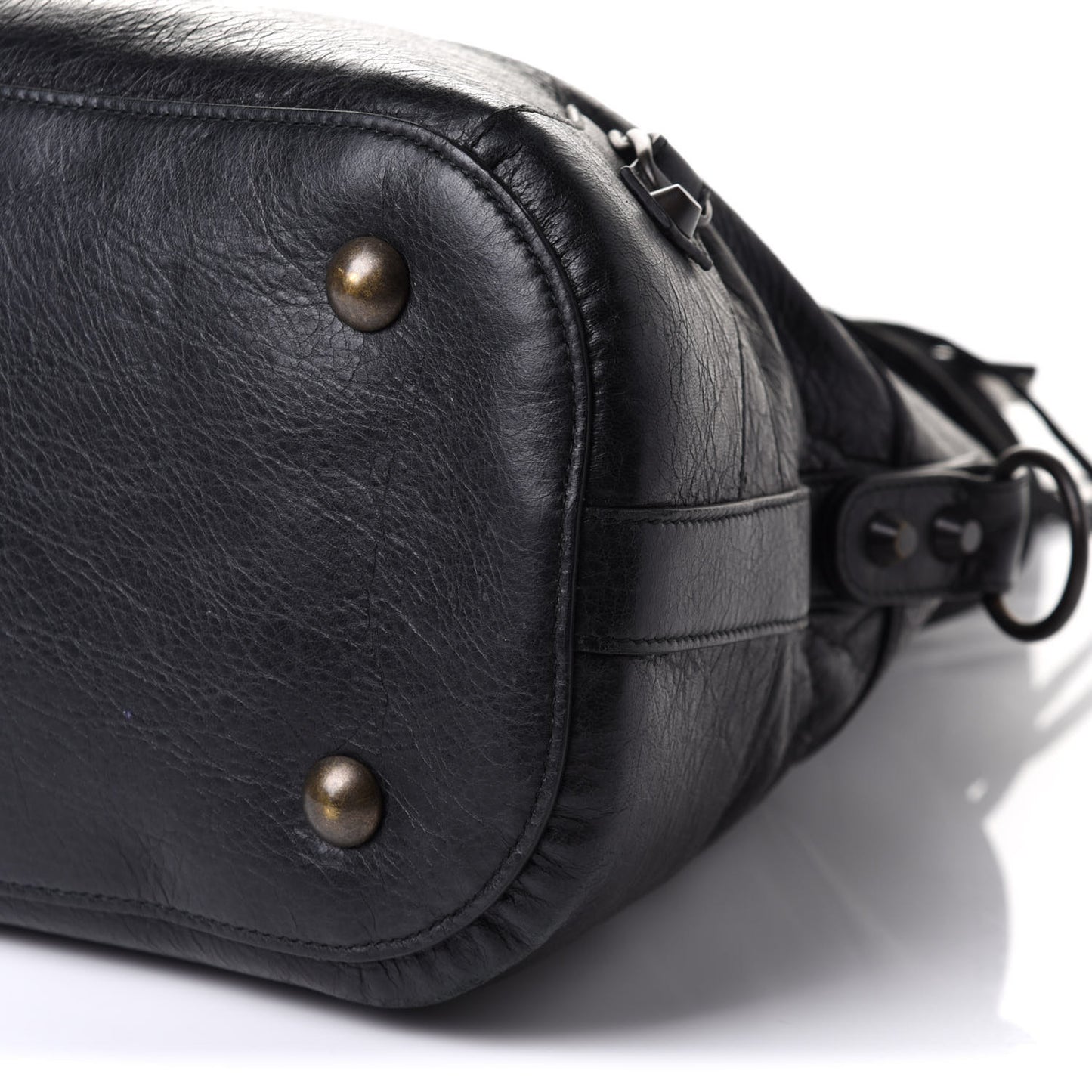 Agneau Classic Hardware Bowling Bag Black