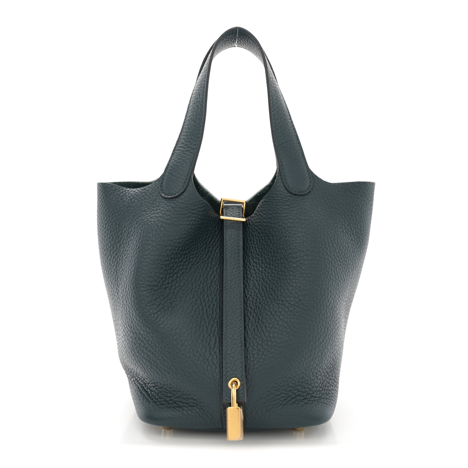 Hermes Taurillon Clemence Picotin Lock 18 PM Vert Cypress 1 of 11
