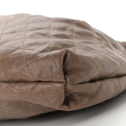 Chanel Distressed Glazed Caviar Quilted Large Elastic Tote Brown 8 of 12