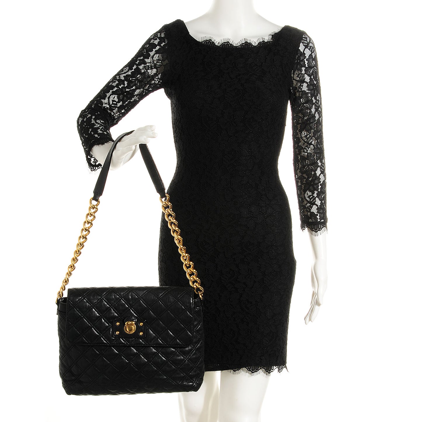 Lambskin Quilted The XL Single Flap Black