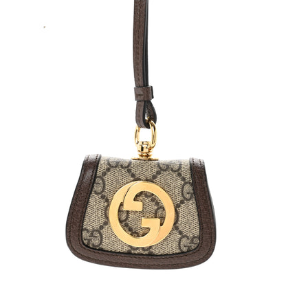 Gucci GG Supreme Monogram Calfskin Blondie AirPods Case Beige Ebony New Acero 2 of 5