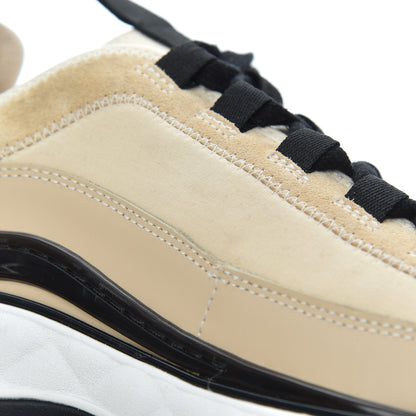 Chanel Velvet Calfskin Mixed Fibers CC Sneakers 39.5 Beige 10 of 15