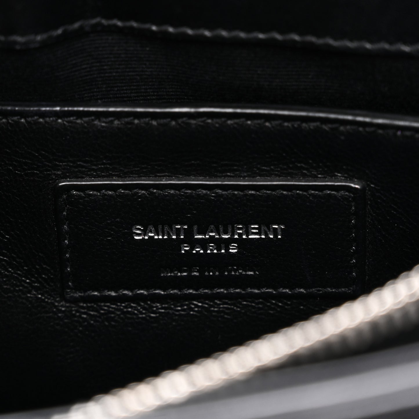 Calfskin Y Quilted Monogram Small Loulou Chain Satchel Black