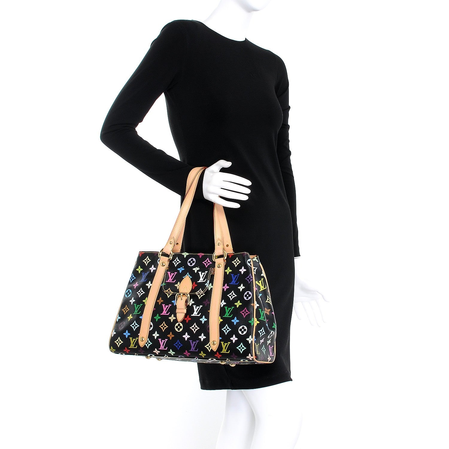 Louis Vuitton Monogram Multicolor Aurelia MM Black 2 of 6