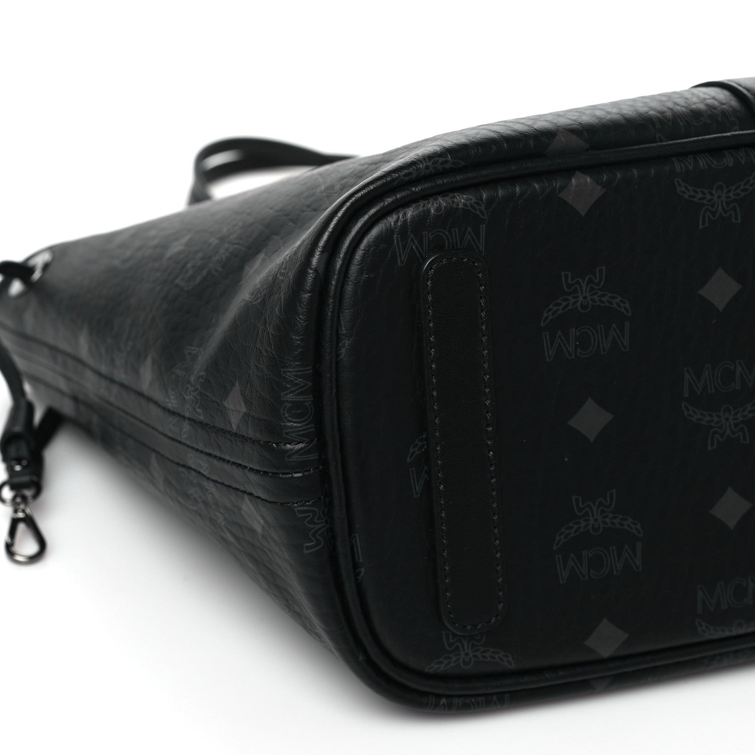 MCM Visetos Small Liz Reversible Shopper Tote Black 11 of 14