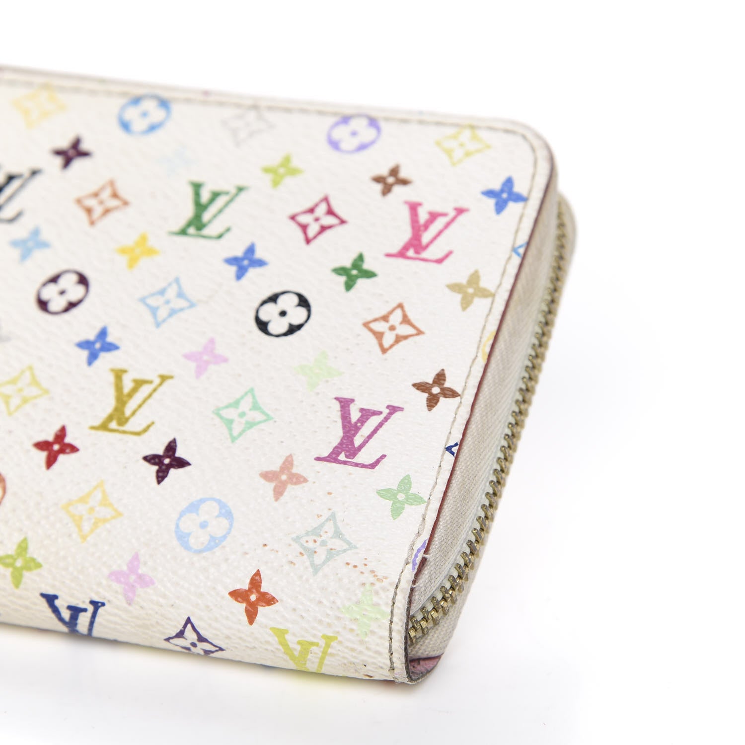 Louis Vuitton Monogram Multicolor Zippy Wallet White Litchi 12 of 14