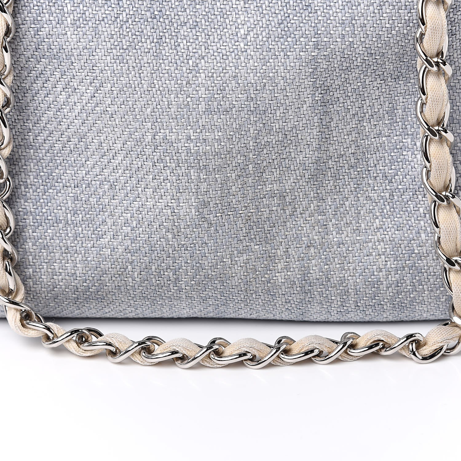 Chanel Woven Straw Large Deauville Tote Blue 15 of 18