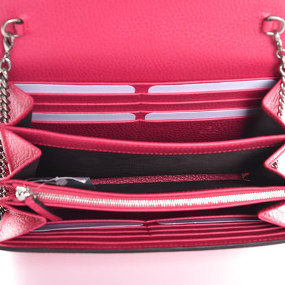 Gucci Dollar Calfskin Crystal Mini Dionysus Chain Wallet Box Pink 5 of 6