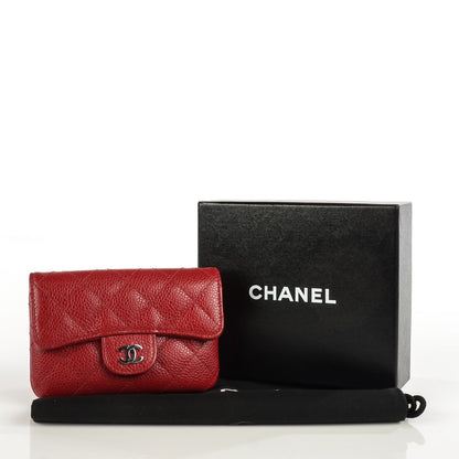 Chanel Caviar Quilted Coin Purse Red 5 of 8
