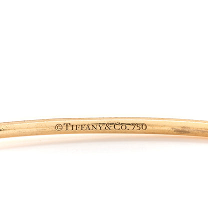 Tiffany 18K Yellow Gold Diamond Metro Hinged Bangle L 3 of 3
