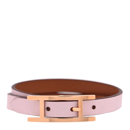 Hermes Swift Behapi Double Tour Bracelet T3 Mauve Pale 1 of 5