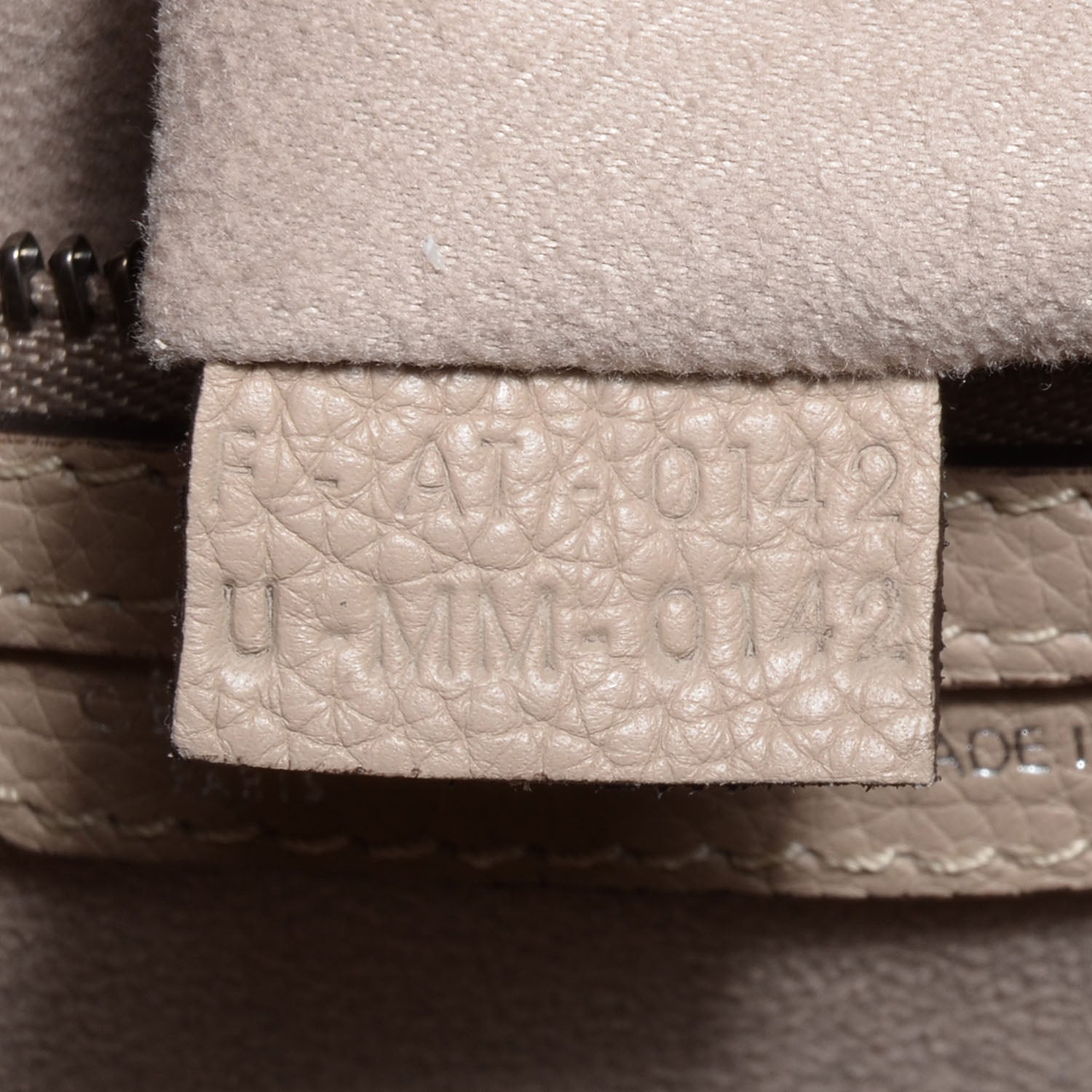 Celine Drummed Calfskin Mini Luggage Dune 7 of 9