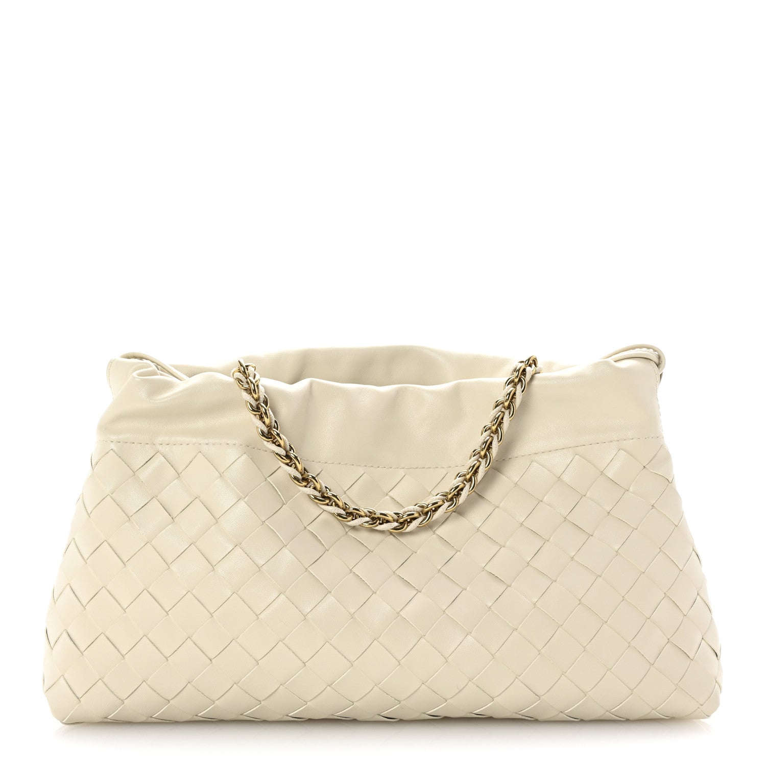 Bottega Veneta Nappa Intrecciato Dustbag Notte Shoulder Bag Sea Salt 1 of 10