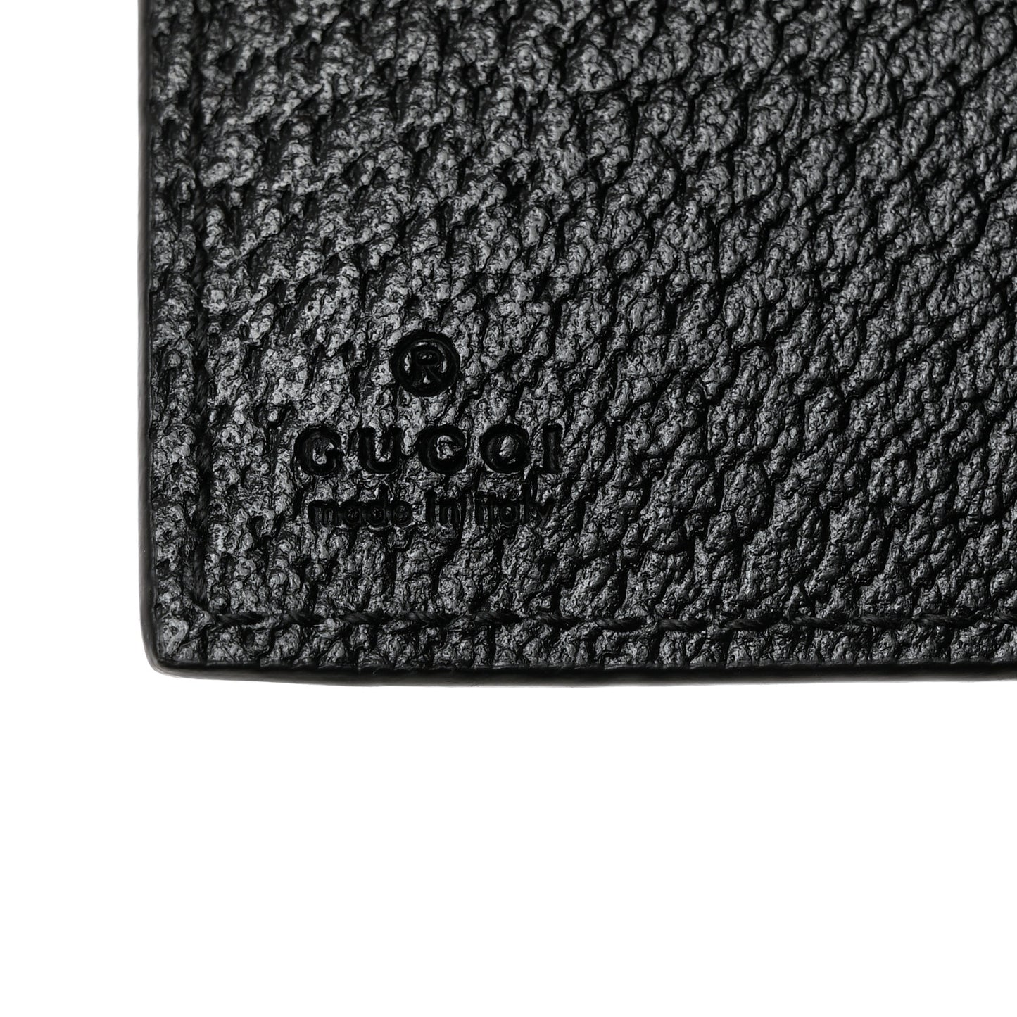 Calfskin Boar Effect GG Marmont Card Case Black