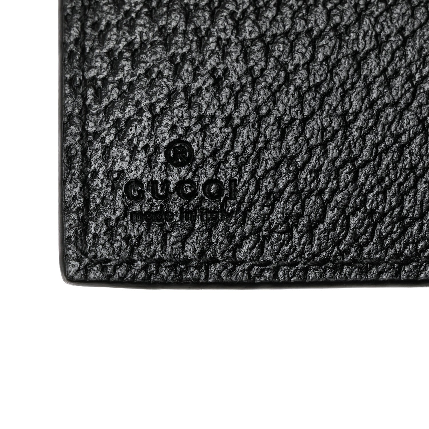 Gucci Calfskin Boar Effect GG Marmont Card Case Black 6 of 7